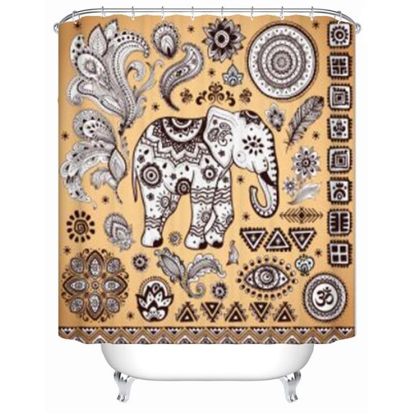 

shower curtains vintage ethnic deocr curtain animals decor bathroom fabric bathtub with hooks waterproof