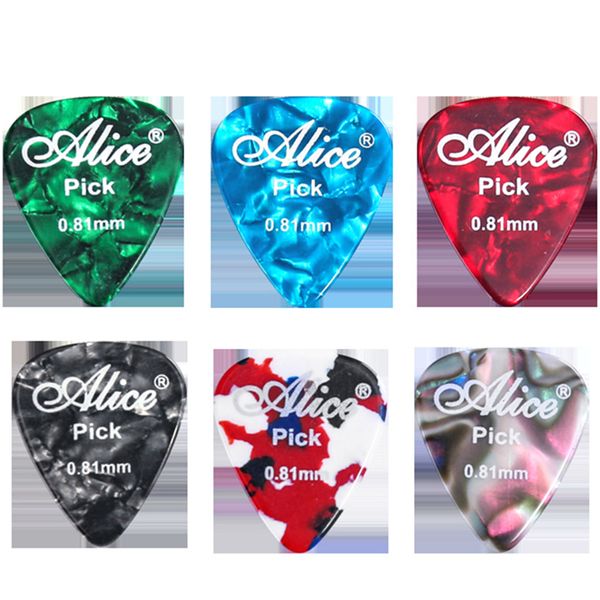 

alice celluloid picks folk acoustic plectrum standard size multi thickness shrapnel guitar parts
