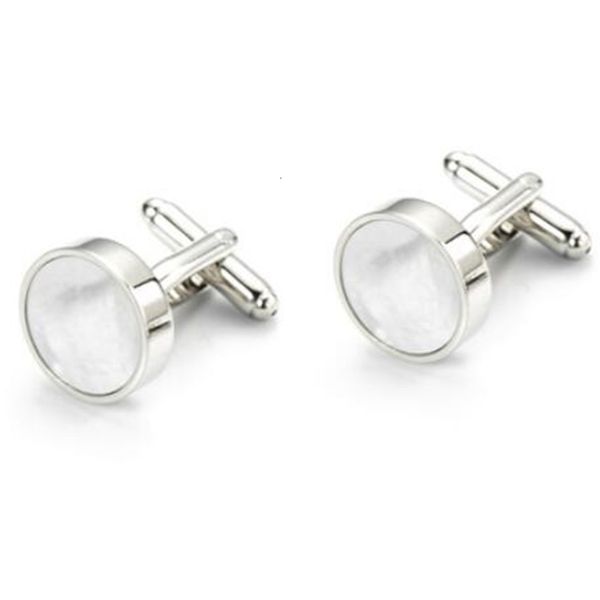 

jewelry cuff links fritillaria cuff natural shell french cloth for wedding circle cuff fashion of shipping, Silver