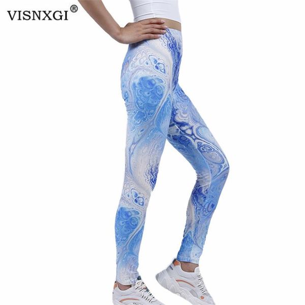 

women's leggings visnxgi women sport gym exercise high waist fitness elasticity tights running athletic trousers push up tie-dye pants, Black
