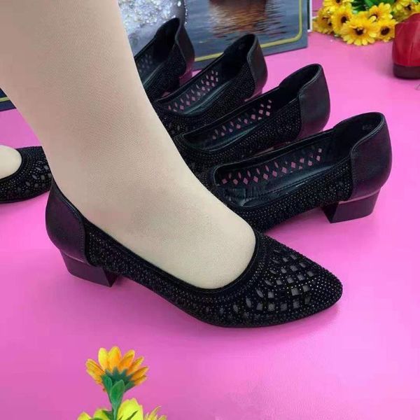 

sandals shoes women slippers women's summer 2021 heel sandales femmes, Black