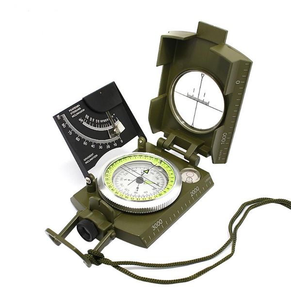 

outdoor gadgets professional metal sighting compass portable dial hiking with inclinometer