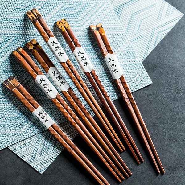 

japanese style chopsticks wooden creative pointy family non-slip bowl sushi restaurant special