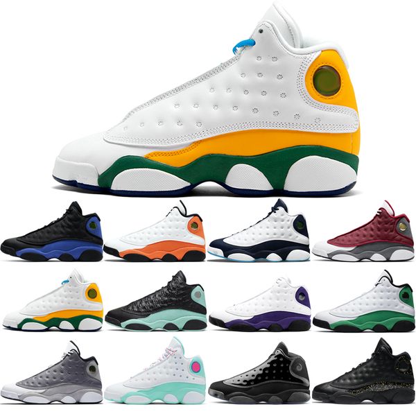 

trainers 13s man basketball shoes atmosphere grey aurora green cap and gown gold glitter hyper royal island lakers starfish red flint obsidi