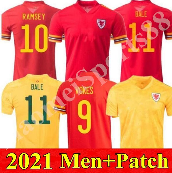 

2021 wales soccer jerseys national team home away bale james ramsey men kids maillot de football shirts allen vokes camiseta futol uniform, Black;yellow