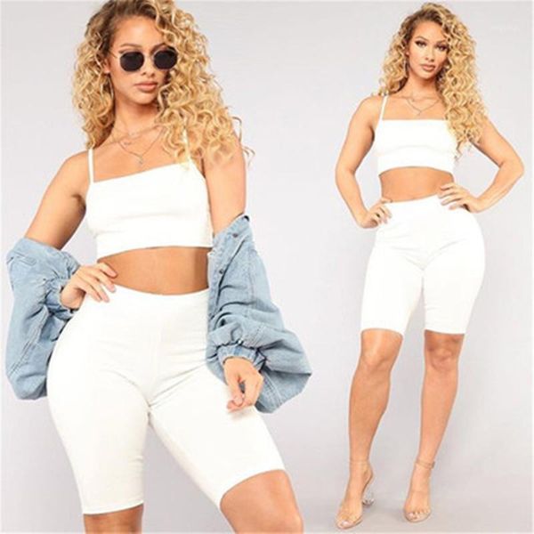 

piece set women crop and pants two outfits for summer striped drawstring short women's tracksuits, Gray
