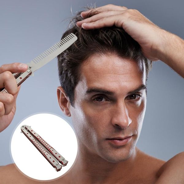 

hair brushes 1pc style folding comb practice training beginners tool, Silver