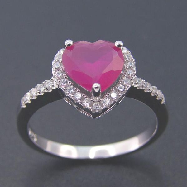 

cluster rings beautiful 925 sterling silver rose cz stone women heart ring for engagment wedding jewelry party gift, Golden;silver