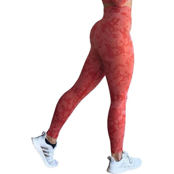 

women's leggings camouflage squat proof gym leggins sport high waist seamless women fitness legging tummy control workout, Black