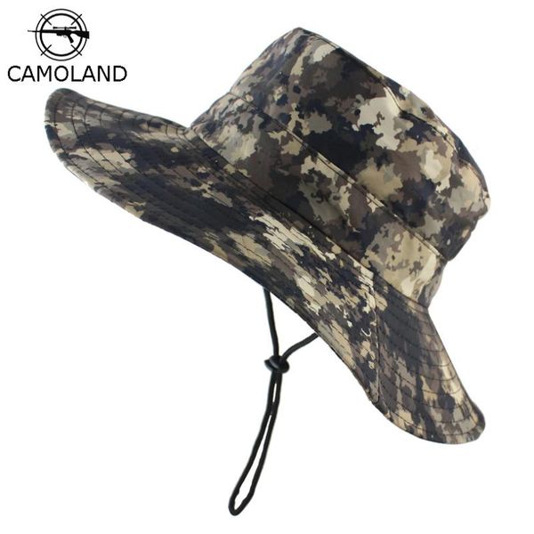 

cloches men women panama hat waterproof camouflage boonie hats foldable bucket outdoor hiking fishing safari uv protection sun