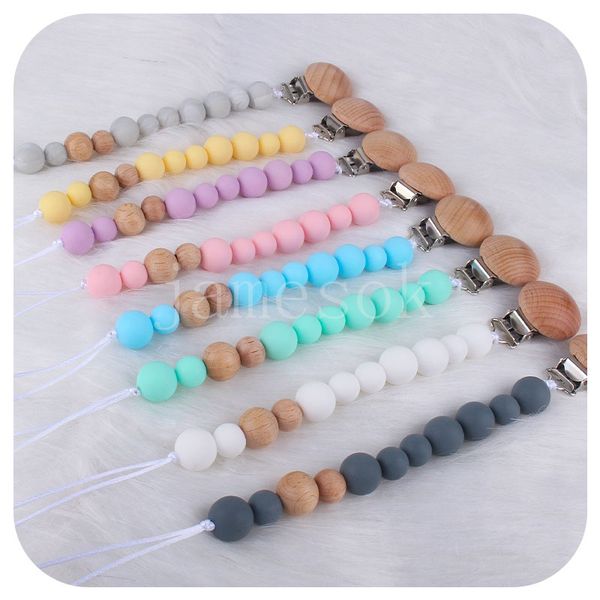 Party Fuble Baby Passifier Clips Clips Silica Gel Patifiers Wapother Holder Holder The Bear Clip Clip Chape Nipple Teether Bummy Brap Chribes Babys Pileard DD160