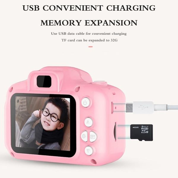

digital hd 1080p mini kid camera 2.0 inch birthday gift toys cute for video recorder camcorder language switching cameras
