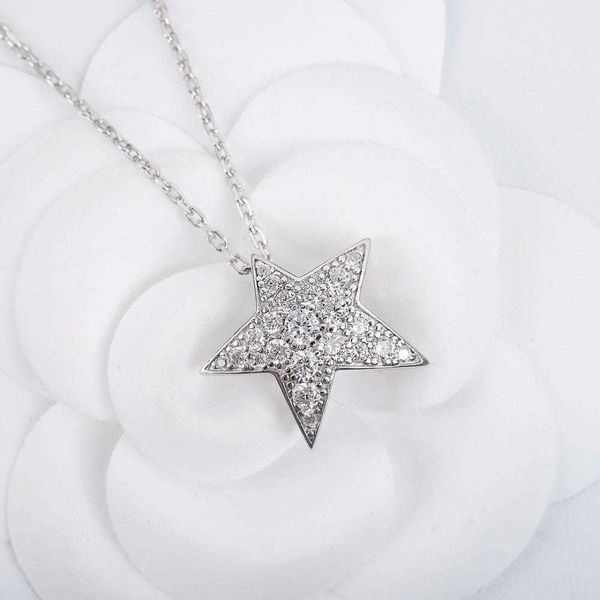 

brand pure 925 sterling silver jewelry for moon star pendant wedding silver jewelry happy pendant rose gold silver necklace