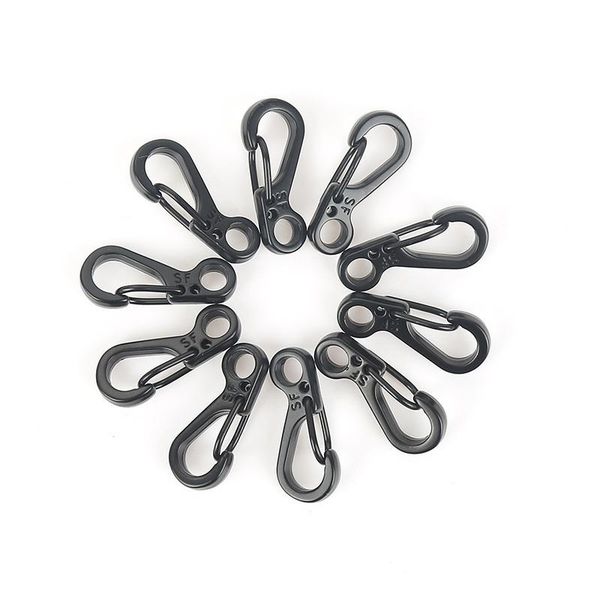 

cords, slings and webbing 10pcs mini outdoor carabiner keychain key ring clips snap hook hanging buckles keychains camping kit