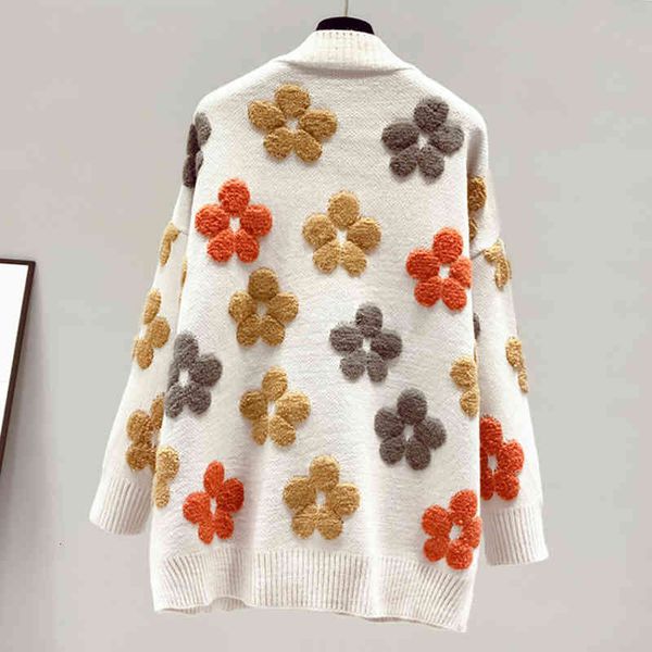 

women's sweaters saleqi autumn winter v neck of cardigan mesh women's jacket oversized floral release printing female sweater 61p, White;black