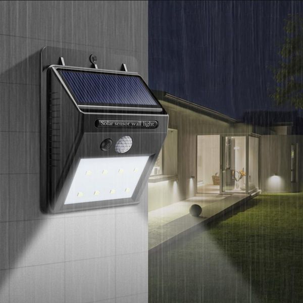 

outdoor wall lamps waterproof 140 led solar motion sensor light, fluorescent light for garden decoration, with