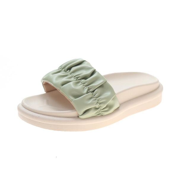 

slippers shoes woman rubber luxury slides med platform pantofle soft designer flat rome pu fashion casual biyh, Black