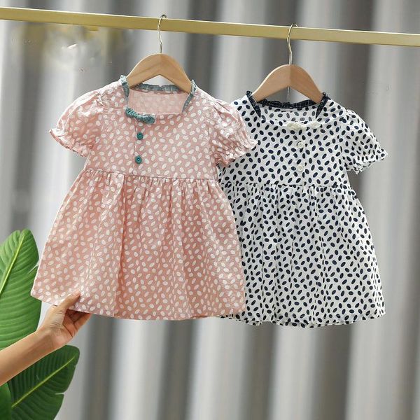 

girl's dresses cotton baby girls summer toddler dress 2021 kids short floral cheongsam princess a-line casual cute children clothes fas, Red;yellow