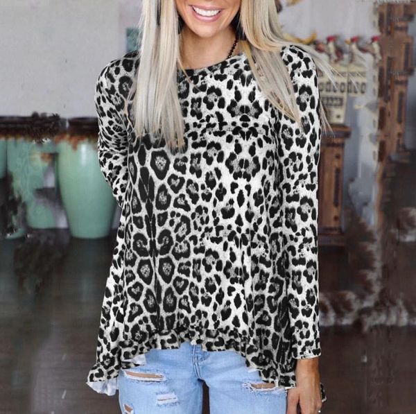 

women's jackets woman jacket leopard print coats and women 2021 long sleeve round neck turtleneck without hood mujer chaqueta, Black;brown