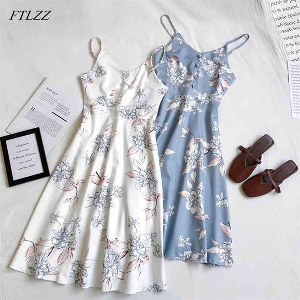 

floral print v neck beach dress spaghetti strap boho summer vintage bohemian holiday korean 210430, Black;gray