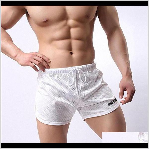 

clothing apparel drop delivery 2021 summer men fitness bodybuilding shorts mens mesh breathable quick drying fashion casual joggers sportswe, White;black