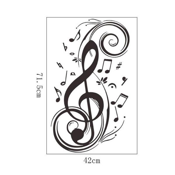 

simple wall sticker musical note pattern decal home decor in stock stickers