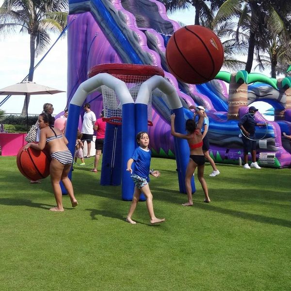 

custom giant inflatable basketball hoop ball shooting sport game for backyard party