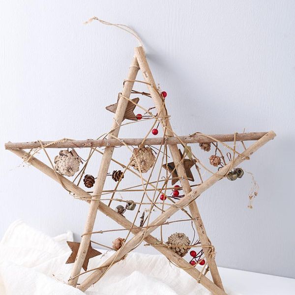 

decorative objects & figurines natural branches five-pointed star wall decoration pendant creative room handicrafts christmas