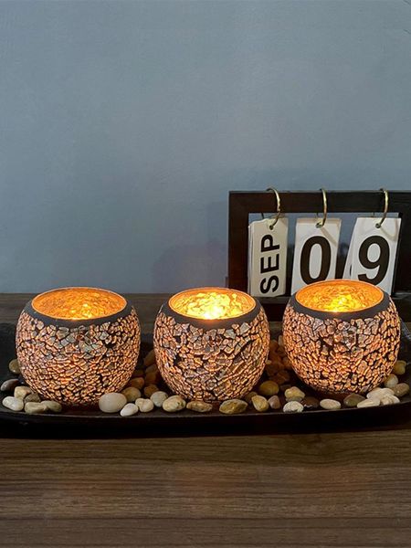 

candle holders european led lamp glass set candlestick cup diamond decorative ornaments technology holder