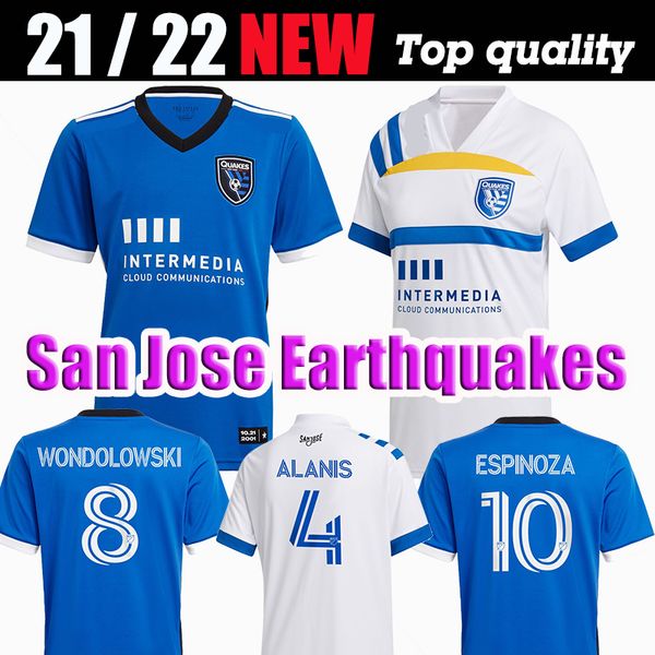

2021 2021 san jose earthquakes soccer jersey 21/22 mls #10 espinoza wondolowski uniform mens #6 alanis yueill football shirts, Black;yellow
