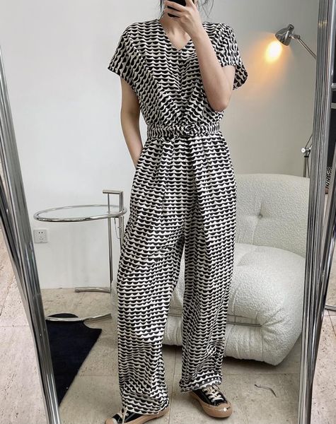 

women's pants & capris summer woman collection cotton suit, Black;white