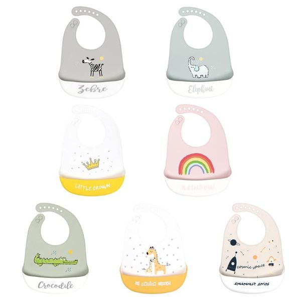 

baby cartoon waterproof bibs grade silicone born feeding saliva towel & burp cloths