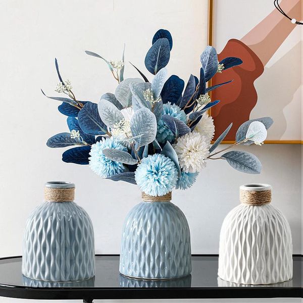 

vases ceramic creative wave vase deskornament nordic flower pots wedding room decor home decoration balcony jarrones