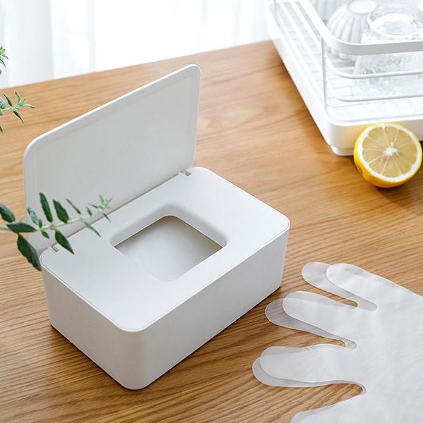 

tissue boxes & napkins wet box household deskwith lid empty sealed simple plastic