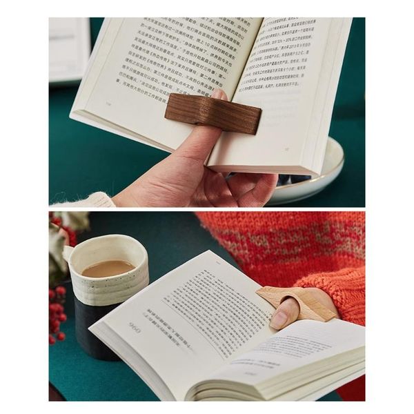 

bookmark thumb book page holder natural walnut wood opener read accessories for lovers teachers students