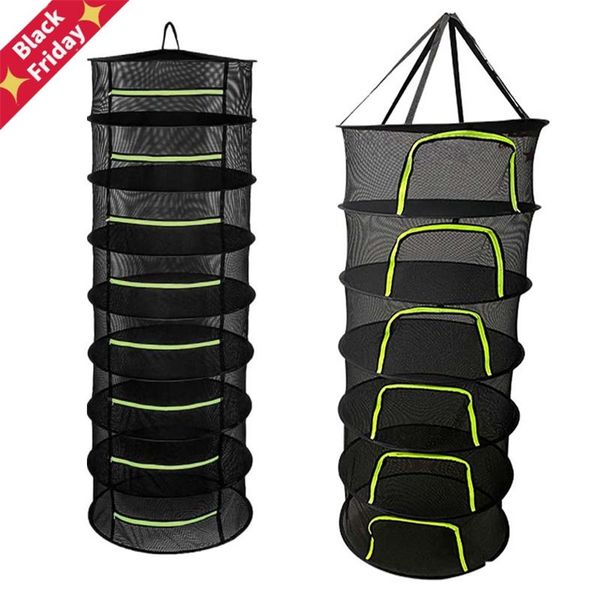 

laundry storage & organization layers drying net for herbs hanging basket folding dry rack dryer bag mesh flowers buds plants organizer