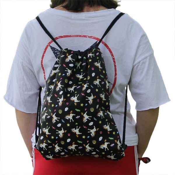 

backpack fashion camouflage drawstring bags men women travel shopping shoulder storage