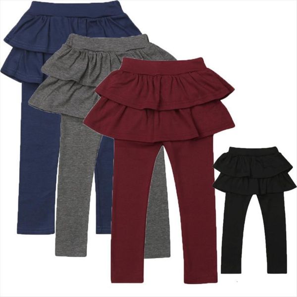 

fashion 3 11y toddler kids baby girls pant skirt culottes leggings solid tutu winter warm, Blue
