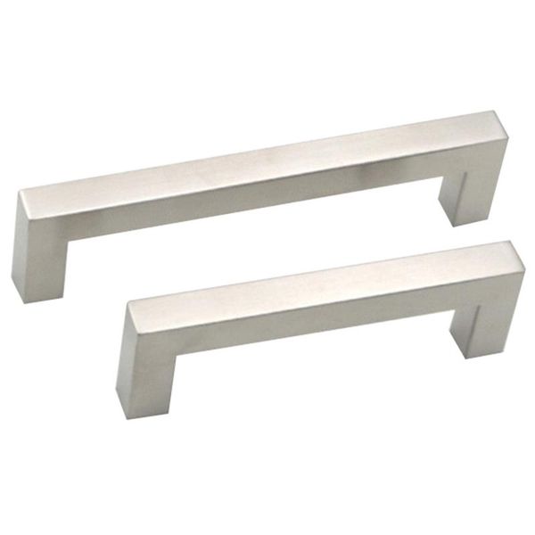 

10pcs kitchen door handles cabinet square drawer knobs stainless steel wardrobe pulls furniture hardware accessorie &