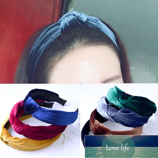 

new velvet solid color headband for women girls korean soft suede knotted hairband handmade bowknot hair hoop hair accessories, Silver
