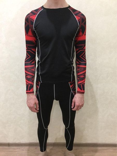 

men's tracksuits 2021 brand 3dprinting mens compression sets and shirts base layer crossfit fitness t-shirt joggers leggings, Gray