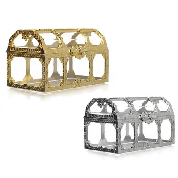 

gift wrap 2 pcs mini jewelry box candy ring necklace case birthday party wedding decor storage organizer gold & silver