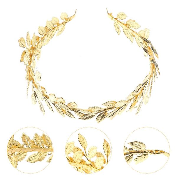 

hair clips & barrettes golden leaf bridal headband stylish baroque headdress olive vintage accessories (golden), Golden;silver