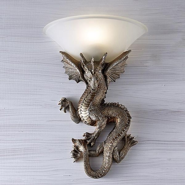 

wall lamps dragon lamp dining room living bedroom bedside aisle decorative resin background nordic creativity e27