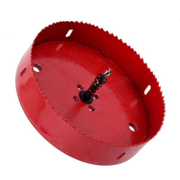 

professional drill bits hho-square shank and hole saw bimetal 150 mm red