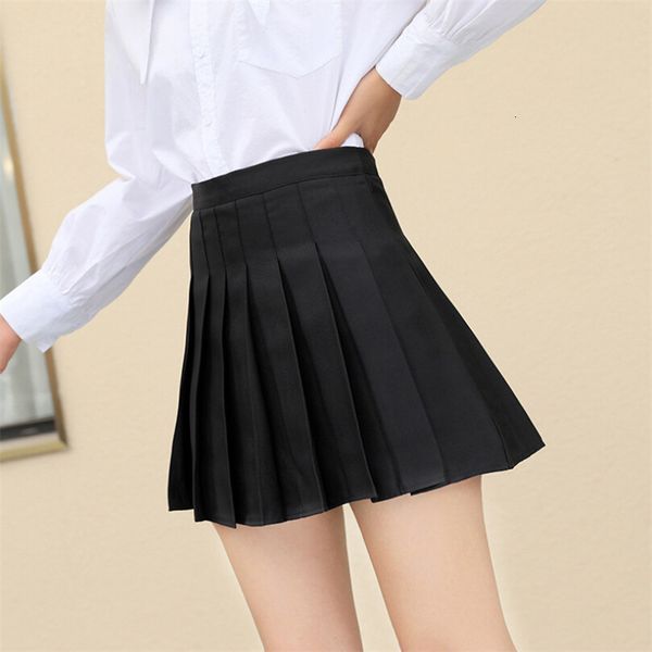 

women's dresses mini-skirts smocks school white/black high tail uniform loose short