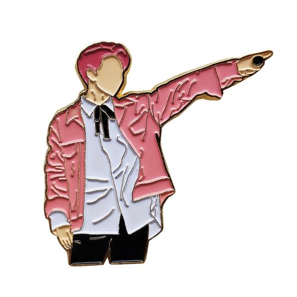 

pins, brooches namjoon rm kpop band boys enamel pin lapel brooch metal badge jewelry accessary, Gray