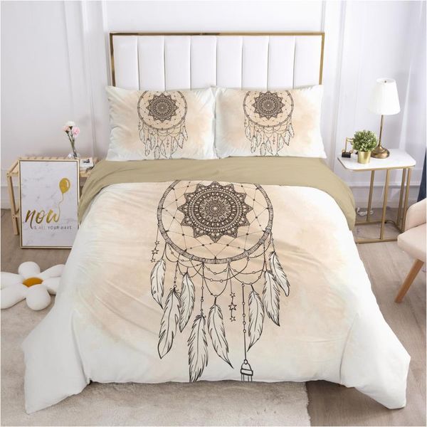 

bedding sets customize 3d europe king size duvet cover set bohemia dreamcatcher blanket case pillowcases bedclothes drop ship