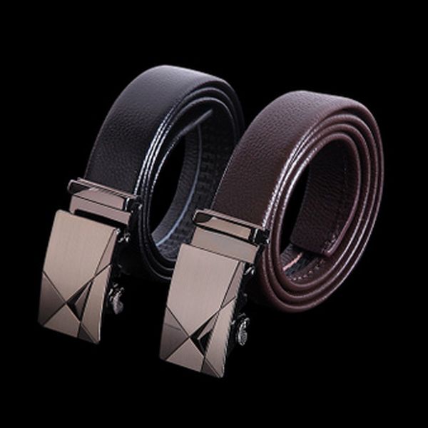 

men's head layer automatic buckle than the leather cattle belt 3.5, Black;brown