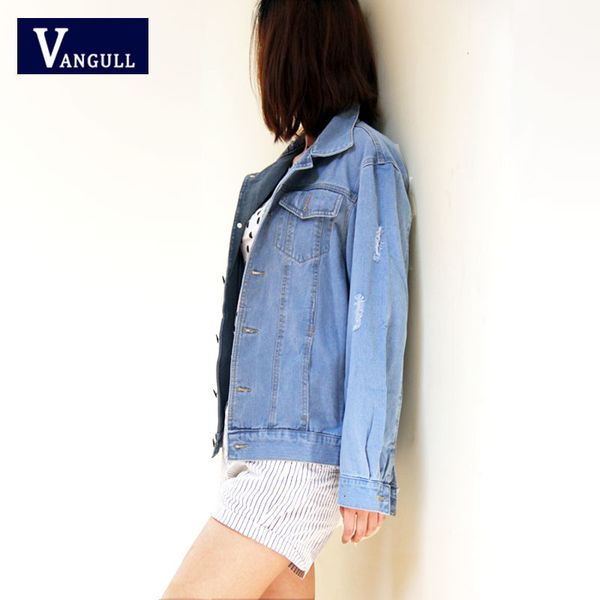 

basic women winter denim jacket for jeans coat loose fit casual style, Black;brown